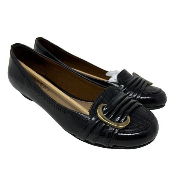 Life Stride Mindy Dark Brown Kitten Wedge Comfort Ballet Flats 7M - Picture 1 of 6